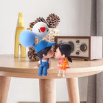 Resin Handcrafted Bride Kissing Groom Romantic Couple Statue Decorative Showpiece Valentine Gift For Girlfriend Boyfriend Husband Wife Valentine Day Gifts Valentine Day Decoration Items Image 1