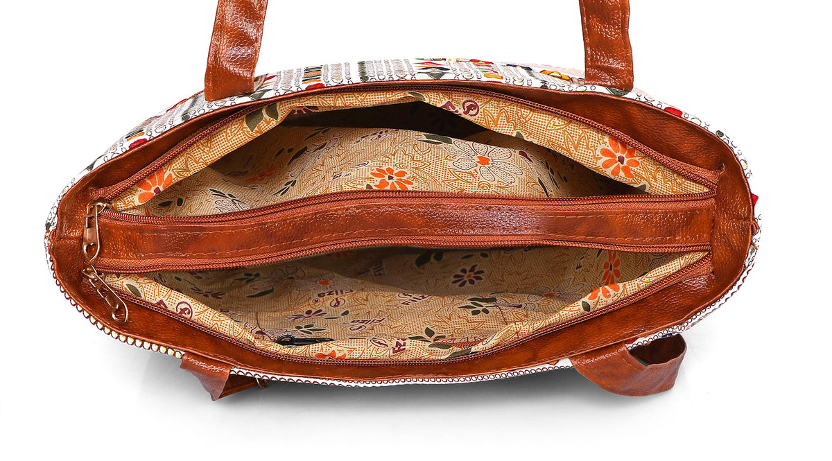 Handbag For Women And Girls Stylish Multicolor Jute Bag Image 3