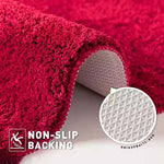 Microfiber Anti-Slip Doormat for Home & Bathroom Entrance Red Rectangular Mat (40x60 cm) Image 2