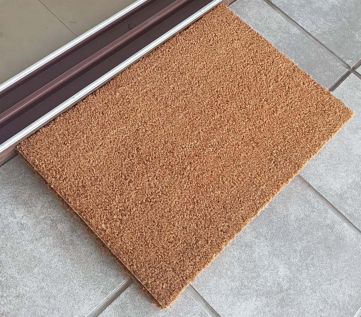 Coir Anti-Slip Doormat for Home & Bathroom Entrance Beige Rectangular Mat (40x60 cm) Image 2