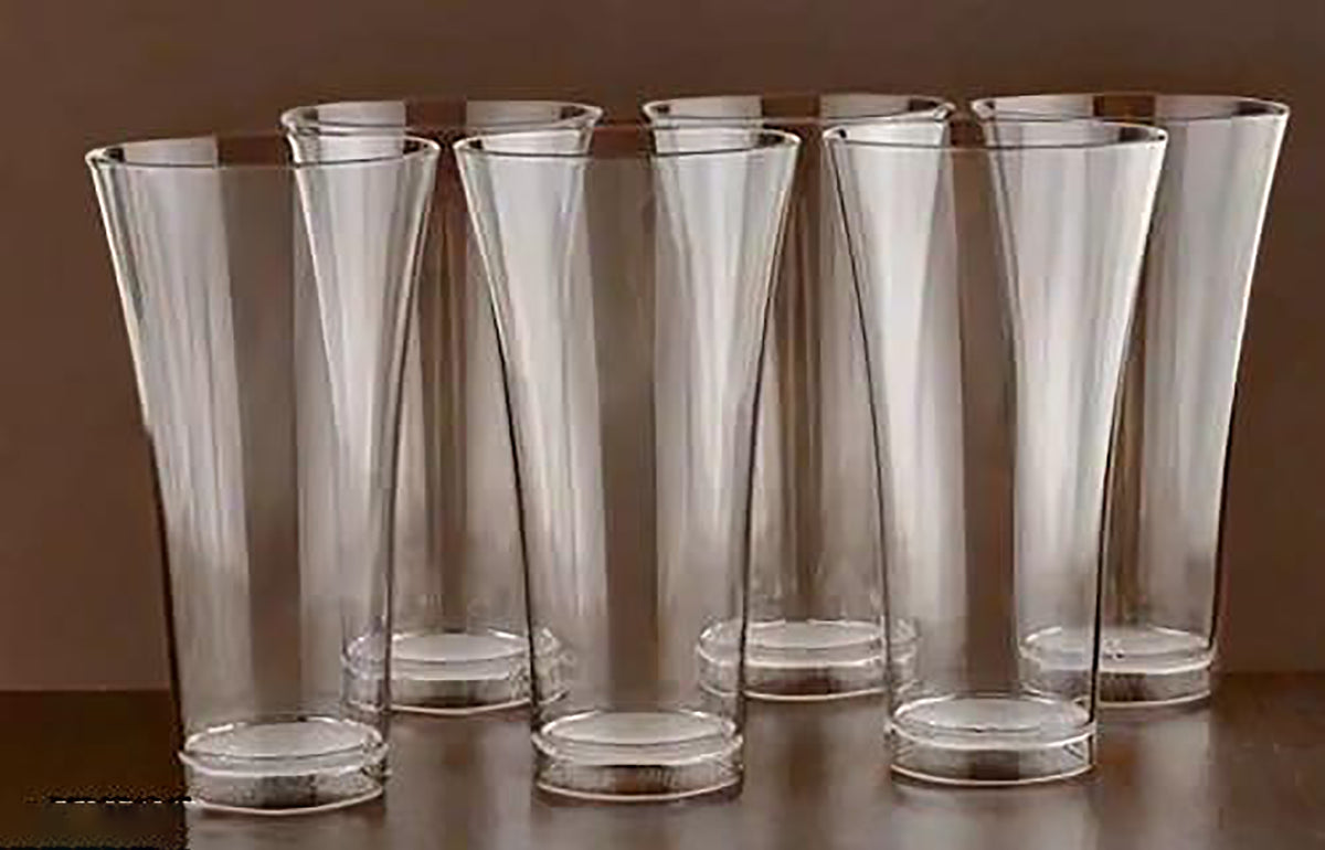 Plastic Glass Set Of 6 Pcs For Drinkcold Drinkmocktail Sodawater For Party Picnic Dining Table Serving Office Home Kitchen Image 1