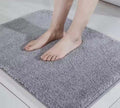 Microfiber Anti-Slip Doormat for Home & Bathroom Entrance Grey Rectangular Mat (40x60 cm) Image 1