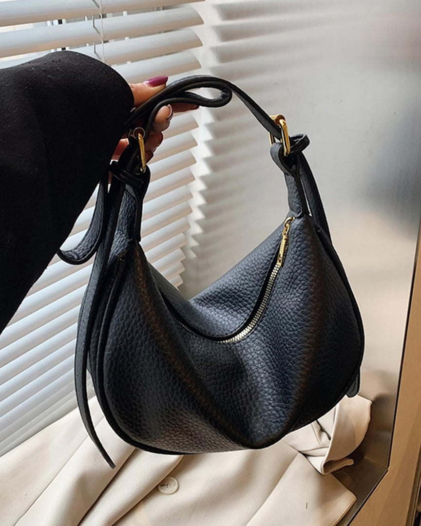 Handbag For Women And Girls Stylish Black Faux Leather/Leatherette Bag Image 2