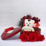 Valentine Day Gift For Wife Husband Girlfriend Boyfriend Girls Boys Valentines Special Artificial Rose With Teddy Soft Toy Set Image 2