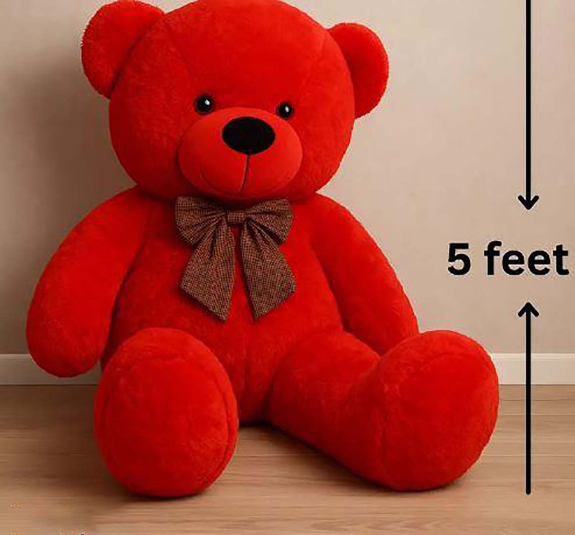 3 Ft Red New Teddy Bear 90 Cm High Quality And Fashionable New Teddy Bear All Types Gift Soft Toy Image 2