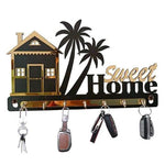 Premium 3D Wooden Key Holder With 6 Stainless Steel Hook For Living Room Wall Decor Image 4