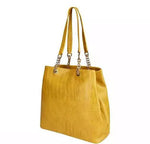 Handbag For Women And Girls Stylish Yellow Faux Leather/Leatherette Bag Image 1