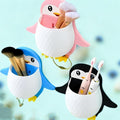 Plastic Wall Mounted Penguin Design Toothpaste Holder Unique Design Wall Mounted Self Adhesive Storage Wall Mount Toothbrush Holder Wall Mount Remote And Mobile Stand Pack Of 3 Image 1