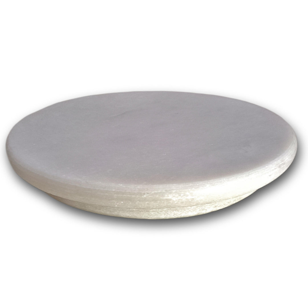White Marble Chakla Belan With Mirror Polish Shining 9 Inch Diameter Pack Of 2 Marble Chakla With Wooden Belana For Kitchen Use Best For Roti Maker Tool Image 3