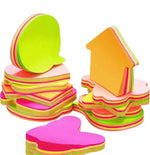 Pack Of 300 Sheets Cute Shapes Self Adhesive For Reminders Notes School Study Office Organizing Memo Meetings Pad Multicolors Image 2