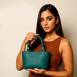Handbag For Women And Girls Stylish blue Synthetic Bag Image 4