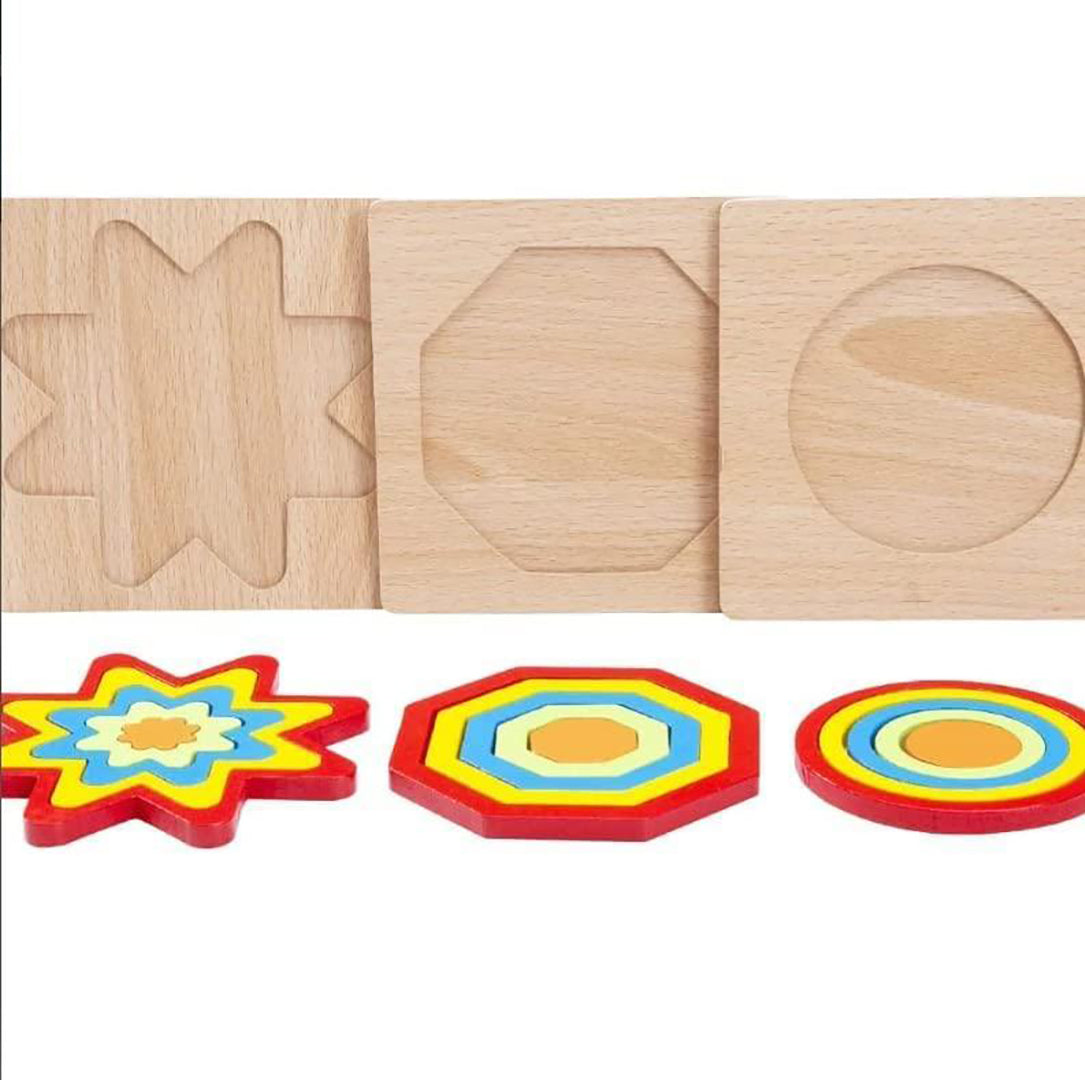 Puzzles Games Wooden Toys Montessori Rainbow Shape Sorting Puzzle Toys Toddlers Activities Preschool Learning Early Travel For Kids Image 3
