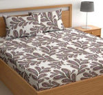 Glace Cotton (78x72 Inch) Double Size Bedsheet With 2 Pillow Cover in Multicolor Image 1