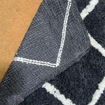 Cotton Anti-Slip Doormat for Home & Bathroom Entrance Grey Rectangular Mat (2x4 Feet) Image 3