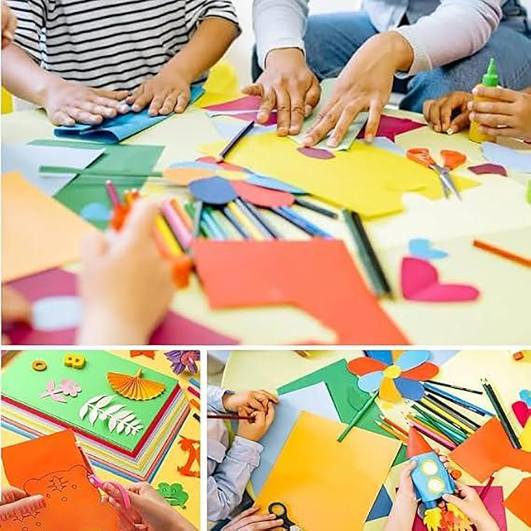 100 A4 Size Colorful Sheets For Craft Origami Craft And Projects Purpose Image 2