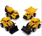 Kid Totoys Plastic Constructio Realistic Engiieer Vechicle Pushdozer Excavator Construction Toys Truck Machine Or Kids Excavator Construction Toy Yellow Pack Of 6 Image 3