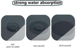 Memory Foam Anti-Slip Doormat for Home & Bathroom Entrance Grey Rectangular Mat (120x40 & 40x60 cm) 2 Pcs Image 4