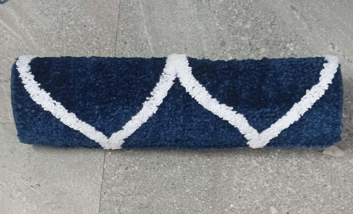 Microfiber Anti-Slip Doormat for Home & Bathroom Entrance Blue Rectangular Mat (2x5 Feet) Image 2