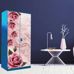 Wallpaper Stickers For Home Decoration Rose Art Trendy Almirah Stickers Size 213X99Cm Wardrobe Stickers For Home Decoration Image 1
