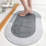 Microfiber Anti-Slip Doormat for Home & Bathroom Entrance Mulicolor Oval Mat (40x60 cm) 2 Pcs Image 2