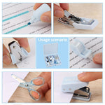 Stationery Items Handbook Tool Box Multipurpose Combo Pack With Stapler Machine Staples Hole Puncher Scissor Gift Set Image 3