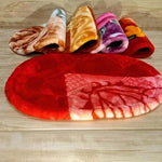 PVC Anti-Slip Doormat for Home & Bathroom Entrance Multicolor oval Mat (33x53 cm) 4 Pcs Image 1