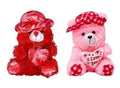 Combo Of Soft Red & Pink Teddy Stuffed Toy Image 1