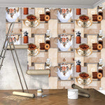 Wallpaper Self Adhesive Water Proof Wallpaper For Kitchen Room wall restaurants 42X152 Cm Pack Of 2 Roll Image 2