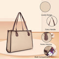 Handbag For Women And Girls Stylish Beige PU Leather Bag Image 1
