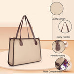 Handbag For Women And Girls Stylish Beige PU Leather Bag Image 1