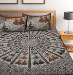 Cotton (90x100 Inch) Double Size Bedsheet With 2 Pillow Cover in Multicolor Image 2