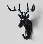 Flowindeer Head Hanging Hook Self Adhesive Wall Door Hook Hanger Bag Keys Sticky Holderblack Plastic Pack Of 1 Plastic Key Holder Image 1
