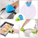 Set Of 2 Pcs Silicone Heat Resistant Cooking Pinch Mitts Microwave Oven Hand Gloves Baking Oven Gloves Cooking Pinch Grips Kitchen Heat Resistant Solution Multicolor 1 Pair Image 2