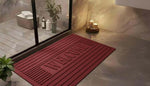 Rubber Anti-Slip Doormat for Home & Bathroom Entrance Maroon rectangular Mat (38x58 cm) Image 1