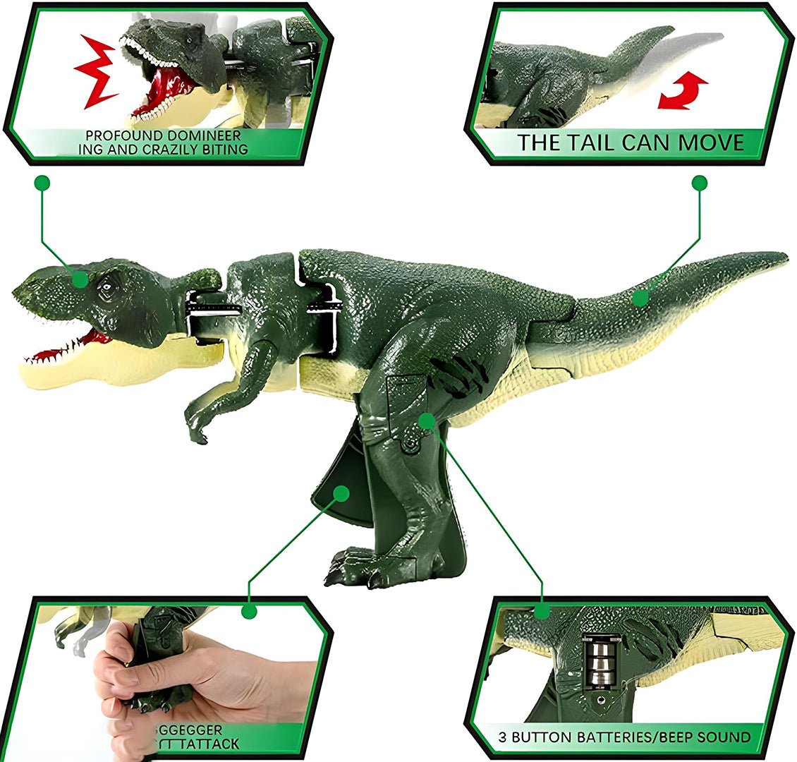Dinosaur Toy With Biting Function Roaring Sound Effect Will Shake Head And Tail Image 3