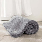 Microfiber Anti-Slip Doormat for Home & Bathroom Entrance Grey Rectangular Mat (40x60 cm) Image 4
