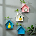 Wall Beautiful Hut Shape Floating Hanging Rack Shelves For Home And Living Room Mdf Medium Density Fiber Wall Shelf Number Of Shelves 4 Multicolor Image 1