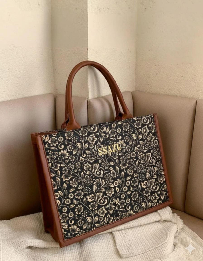 Handbag For Women And Girls Stylish Multicolor Jute Bag Image 1
