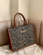 Handbag For Women And Girls Stylish Multicolor Jute Bag Image 1