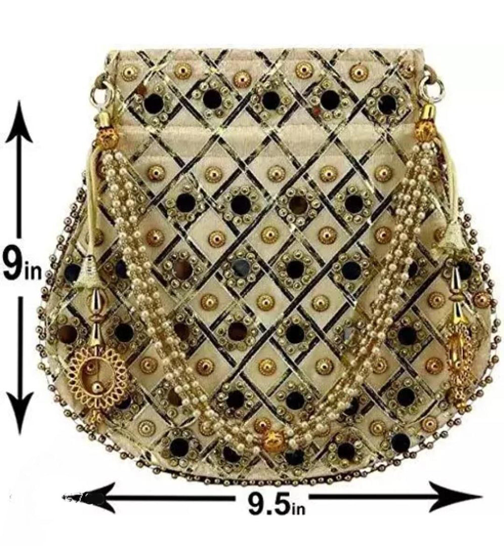 Handbag For Women And Girls Stylish Multicolor Fabric Bag Image 4