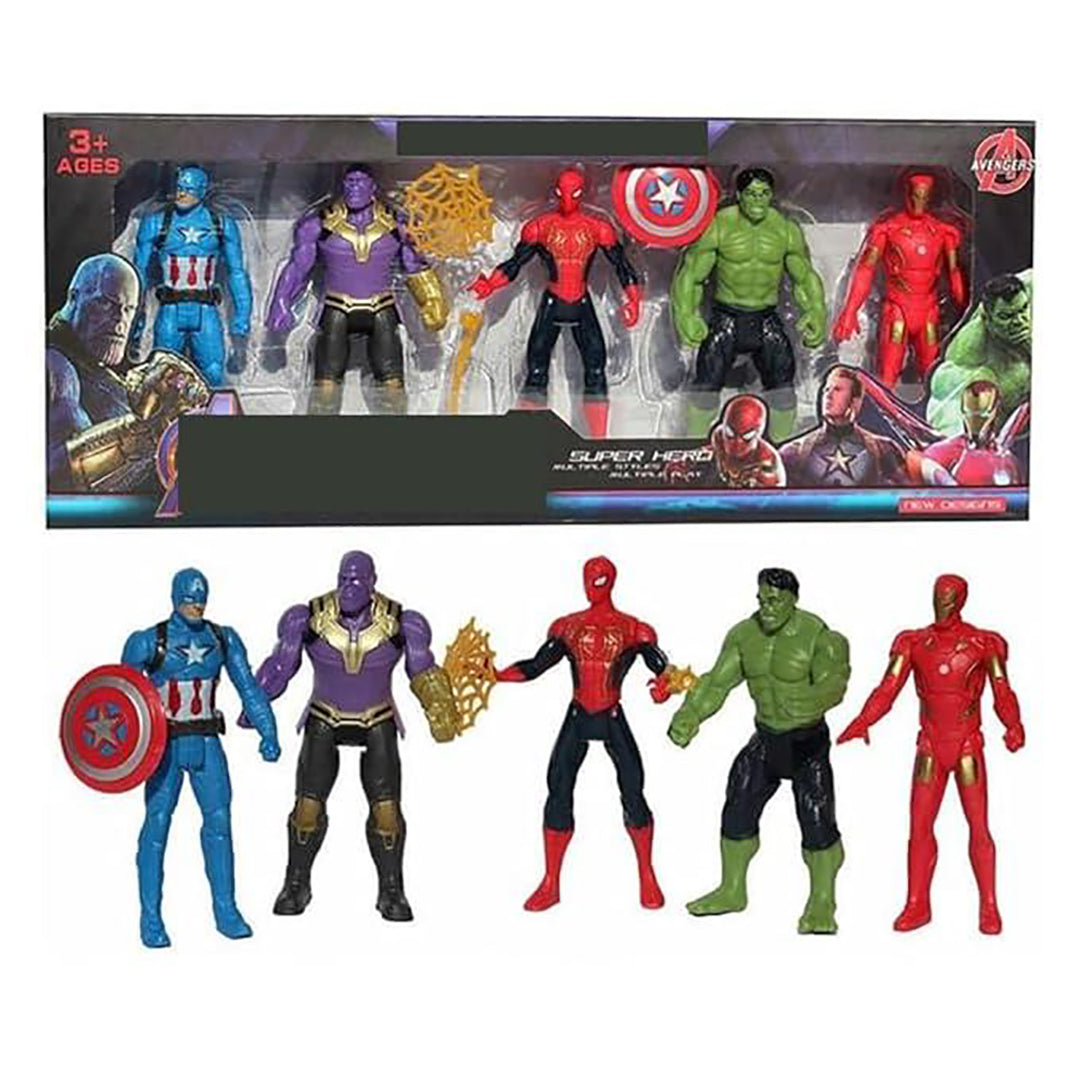 Super Hero Action Figure Toy Set Of 5 Image 1