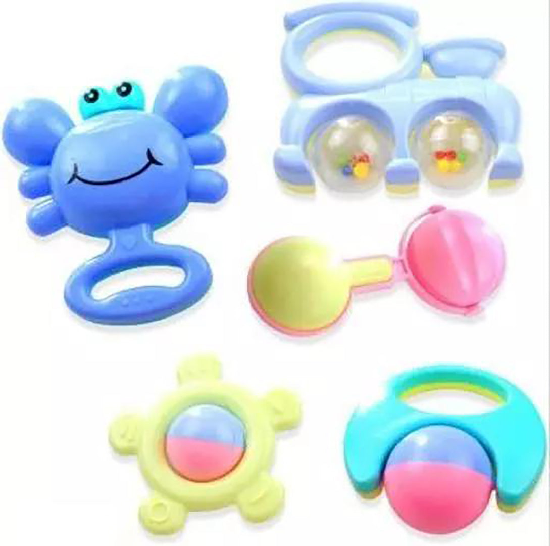 Non Toxic Rattle Toys For Toddler For Baby child Pack Of 5 Soft Sound For New Born Baby Image 2