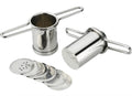 Stainless Steel Press Sev Sancha Machinepress Muruku Makerdab Sev Sancha With 6 Jali Image 1