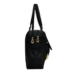 Handbag For Women And Girls Stylish Black Fabric Bag Image 4