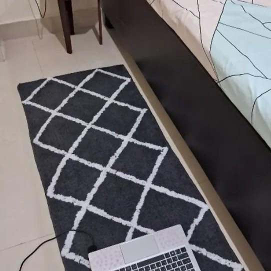 Microfiber Anti-Slip Doormat for Home & Bathroom Entrance Grey Rectangular Mat (2x5 Feet) Image 3