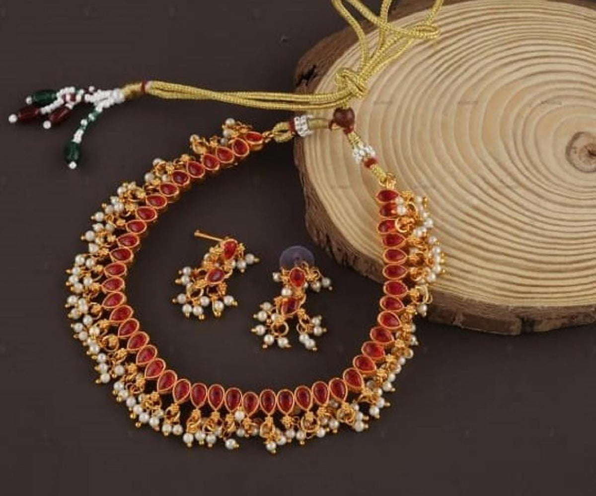 Premium Artificial Traditional Jewelry Collection: Ethnic Necklace & Earring Sets Image 3