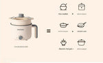 Mini Multipurpose Electric Kettle With Steamer 1.5L Inner Pot Non Stick Hotpot Cooker For Cooking Hot Water Rice Idli Momos Tea 600W Portable Travel Image 4