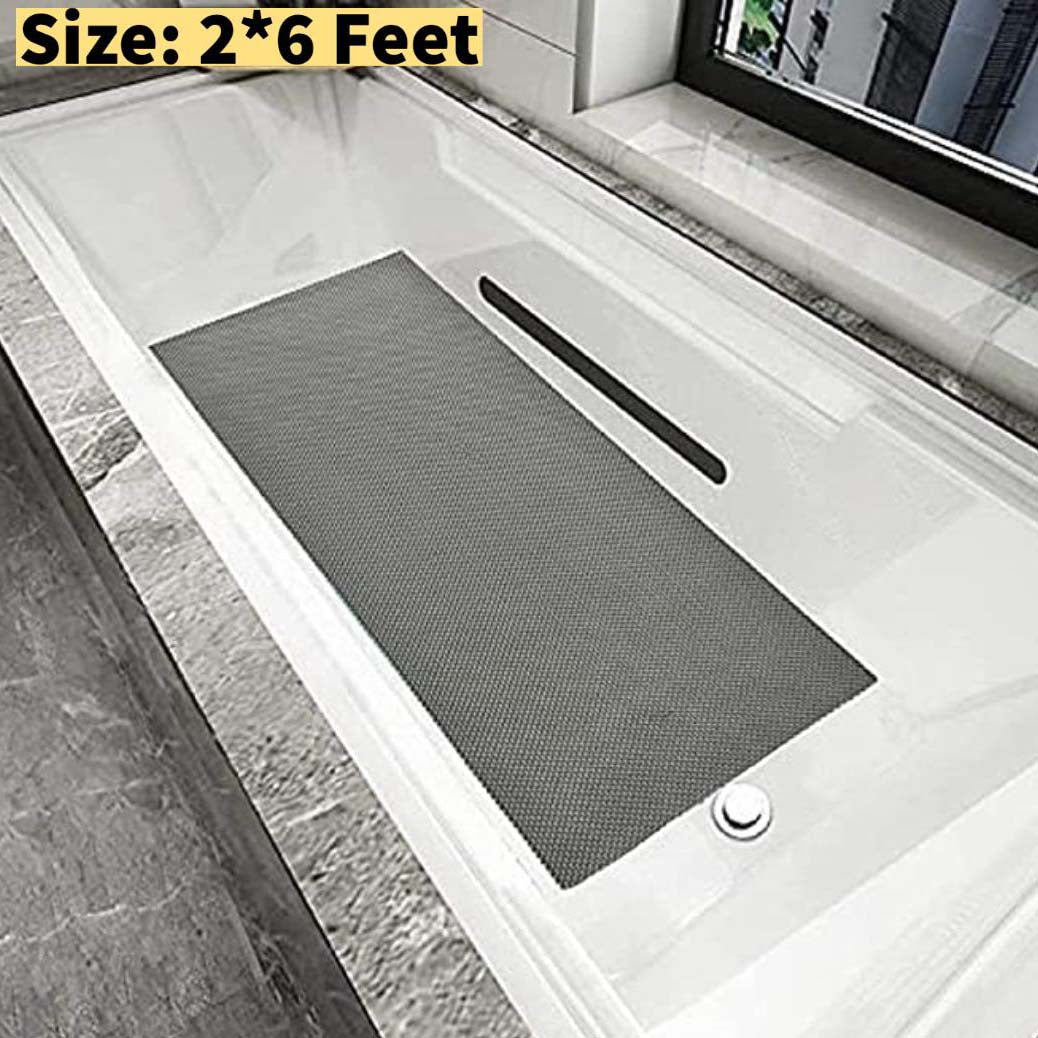 Rubber Anti-Slip Doormat for Home & Bathroom Entrance Grey rectangular Mat (2x3 Feet) Image 2