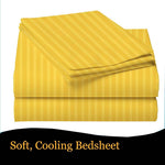 Cotton (90x100 Inch) Double Size Bedsheet With 2 Pillow Cover in Yellow Color Image 2