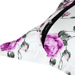 Polycotton (90x100 Inch) Double Size Bedsheet With 2 Pillow Cover in white & Pink Color Image 4